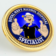 Load image into Gallery viewer, Royal Navy &#39;Alcohol Disposal Specialist&#39; Pin/Lapel Badge
