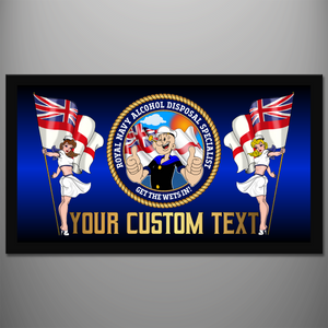 Royal Navy Alcohol Disposal Unit Personalised Bar Runner