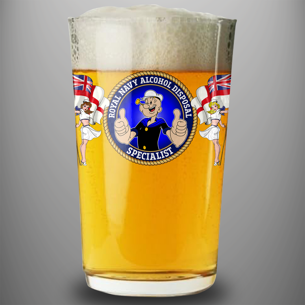 Royal Navy Alcohol Disposal Specialist - Pint Glass