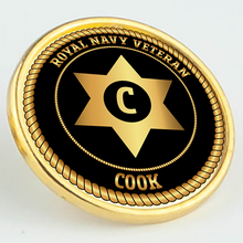 Load image into Gallery viewer, Royal Navy Veteran &#39;Cook&#39; Pin/Lapel Badge
