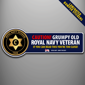 Royal Navy Veteran 'Cook' Laminated Bumper Stickers