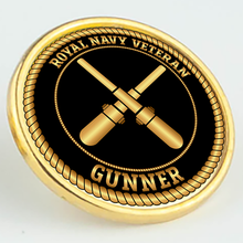 Load image into Gallery viewer, Royal Navy Veteran &#39;Gunner&#39; Pin/Lapel Badge
