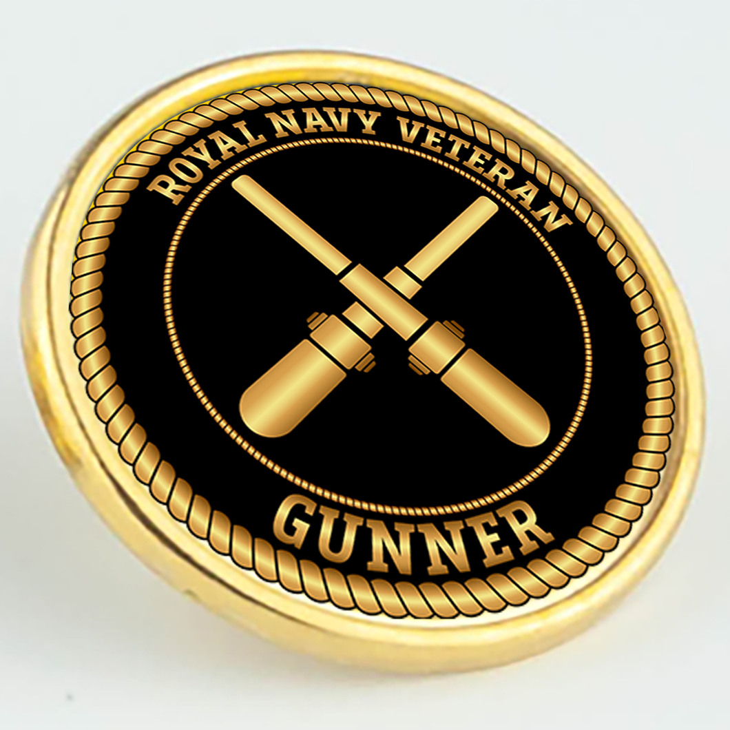 Royal Navy Veteran 'Gunner' Pin/Lapel Badge