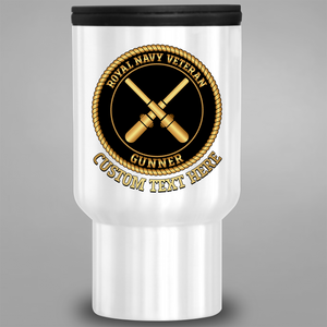 Royal Navy Veteran 'Gunner' - Personalised Travel Mug