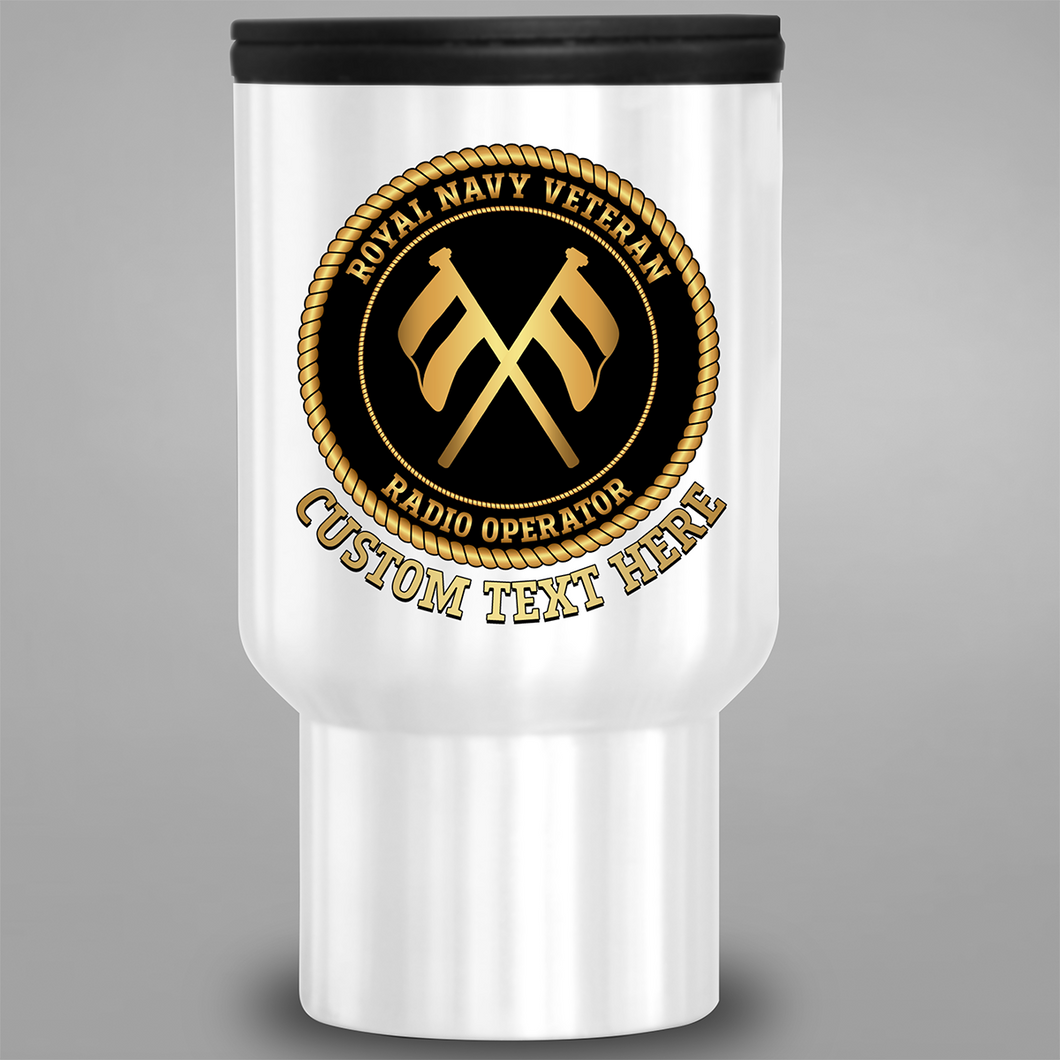 Royal Navy Veteran 'Radio Operator (T)' - Personalised Travel Mug