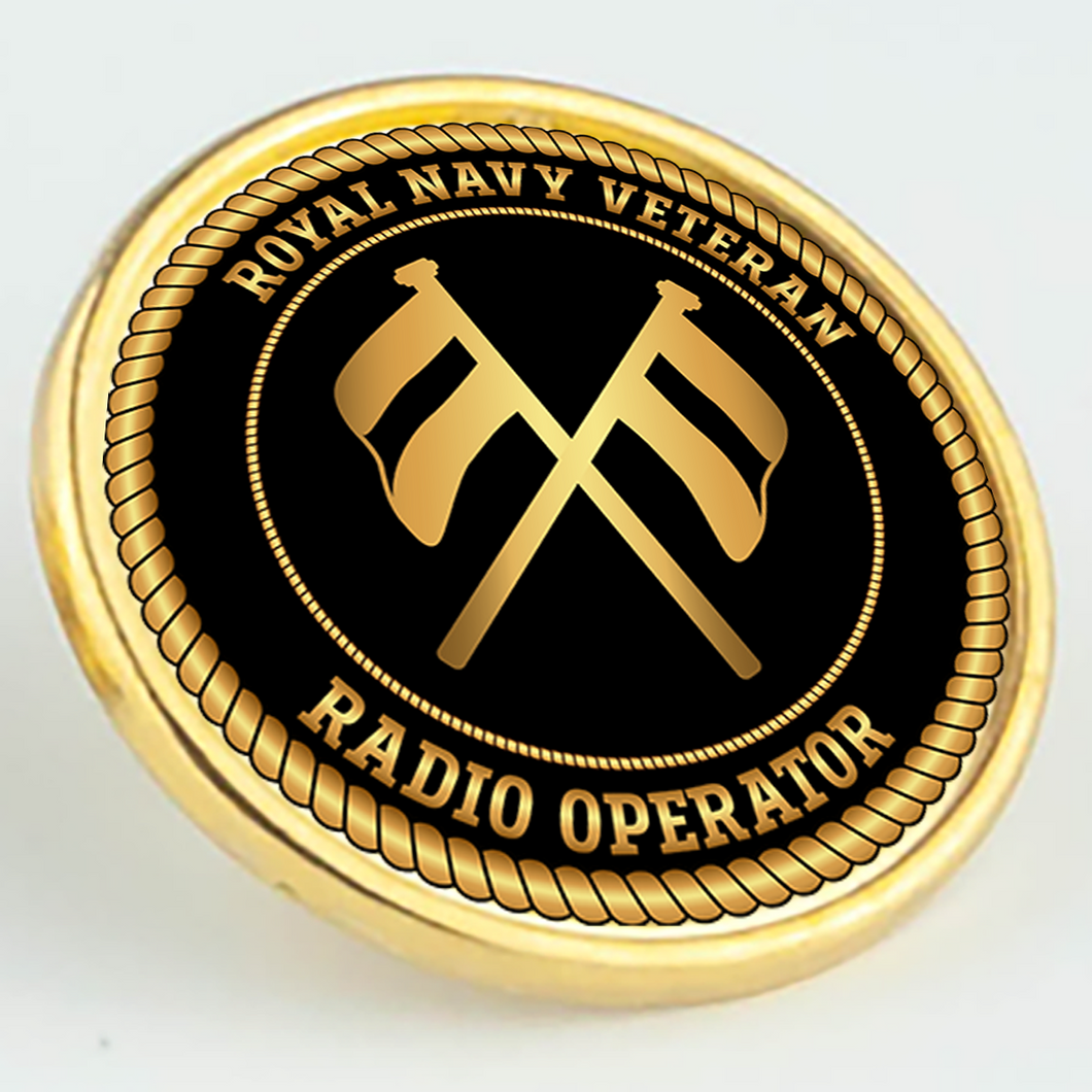 Royal Navy Veteran 'Radio Operator (T)' Pin/Lapel Badge