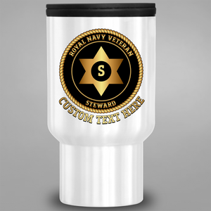 Royal Navy Veteran 'Steward' - Personalised Travel Mug