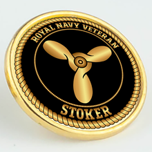 Load image into Gallery viewer, Royal Navy Veteran &#39;Stoker&#39; Pin/Lapel Badge
