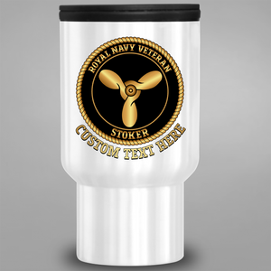 Royal Navy Veteran 'Stoker' - Personalised Travel Mug