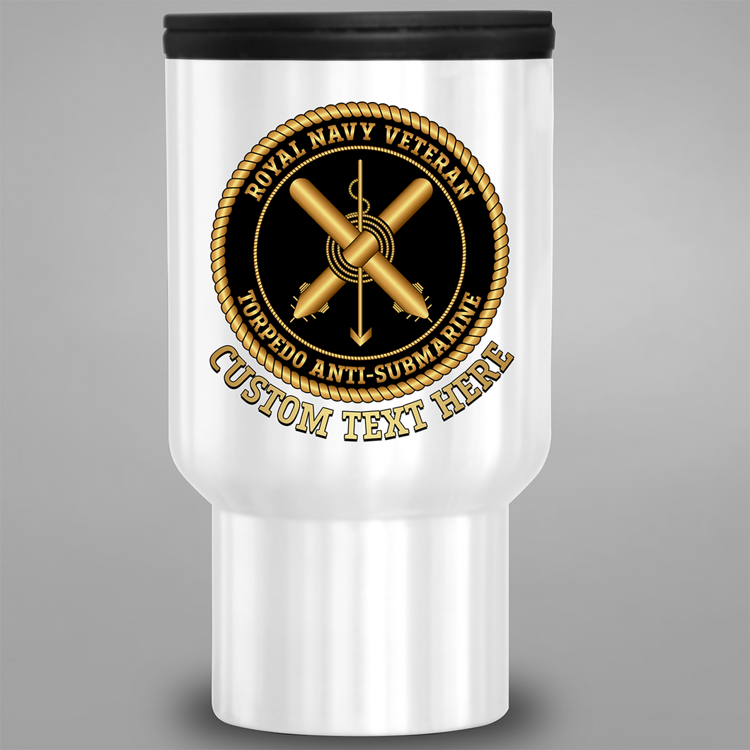 Royal Navy Veteran 'Torpedo Anti-Submarine' - Personalised Travel Mug