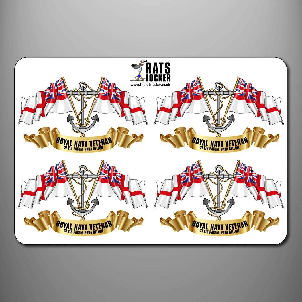 Royal Navy Veteran 'Ensigns' Self Adhesive Sticker Sheet