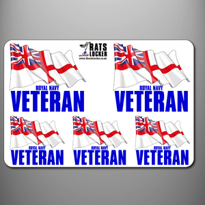 Royal Navy Veteran 'Ensign' Self Adhesive Sticker Sheet