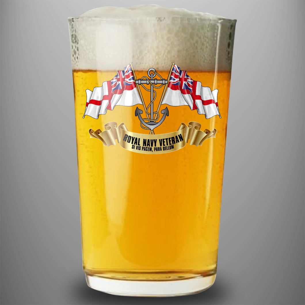 Royal Navy Veteran 'Ensigns' - Pint Glass