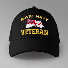 Load image into Gallery viewer, Royal Navy Veteran - Personalised Baseball Cap
