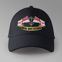 Load image into Gallery viewer, Royal Navy Veteran &#39;Ensigns&#39; Embroidered - Personalised Baseball Cap
