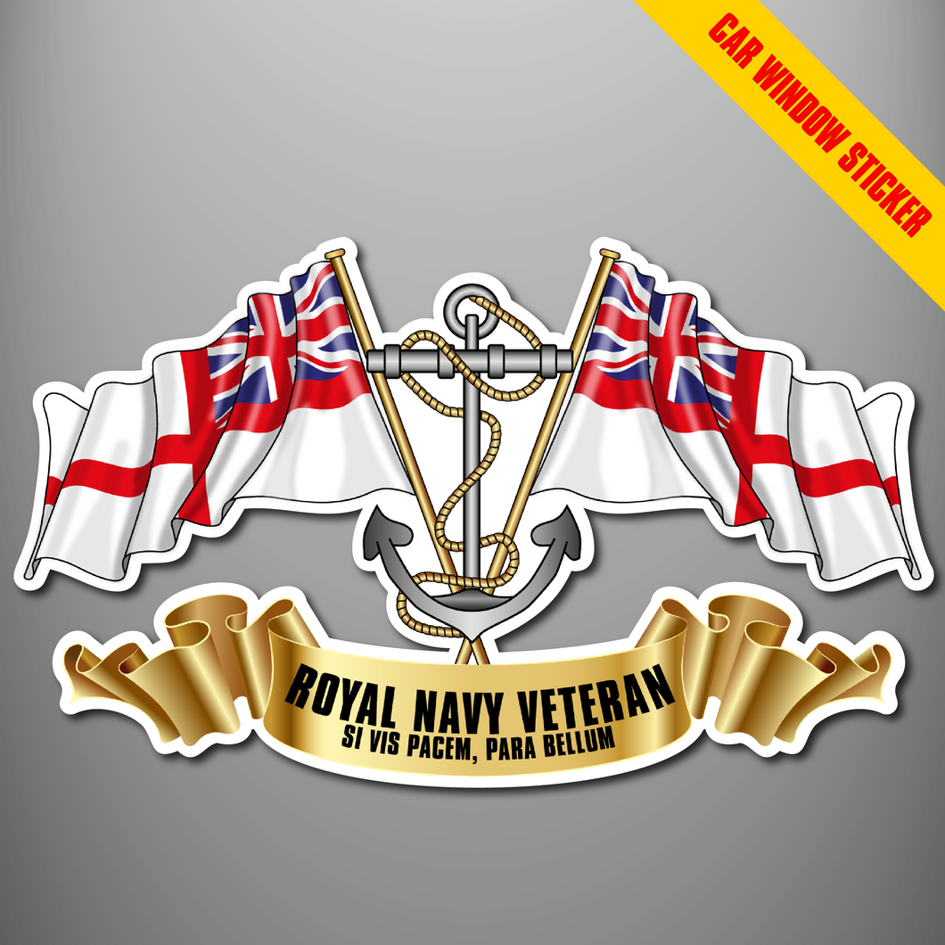 Royal Navy Veteran 'Ensigns' Car Window Sticker