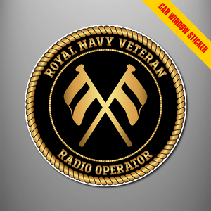 Royal Navy Veteran 'Radio Operator (T)' Car Window Sticker