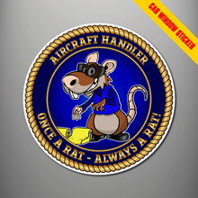 Load image into Gallery viewer, Aircraft Handler &#39;Once A Rat&#39; Car Window Sticker
