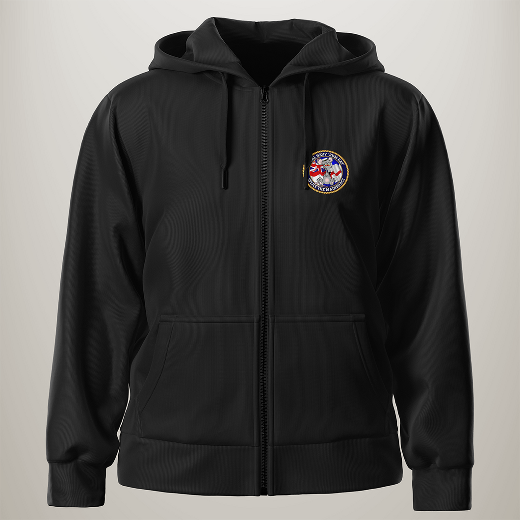 Royal Navy 'Rum Rat' Zipped Hoodie