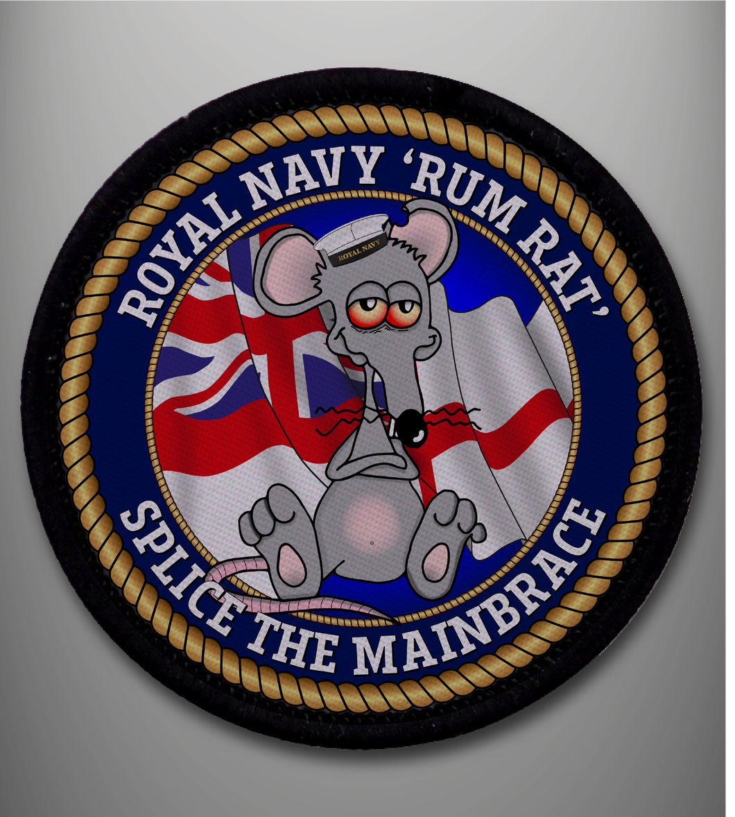 Royal Navy 'Rum Rat' Sew on Badge