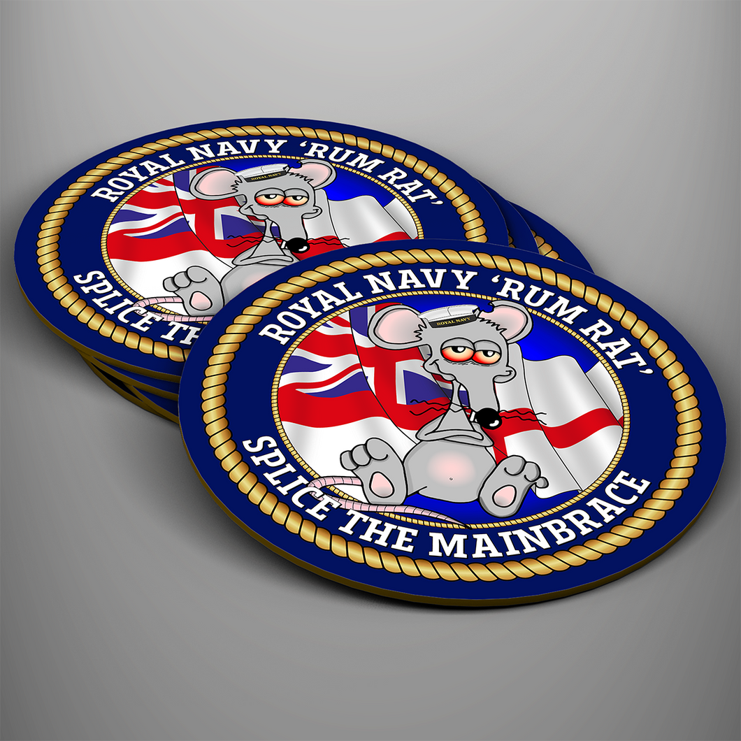 Royal Navy 'Rum Rat' Coaster