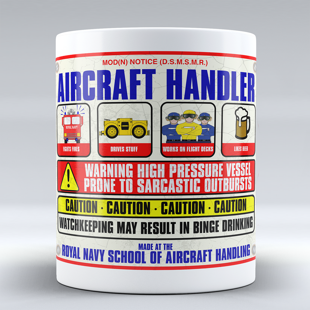 Aircraft Handler 'Warning Sign' Mug