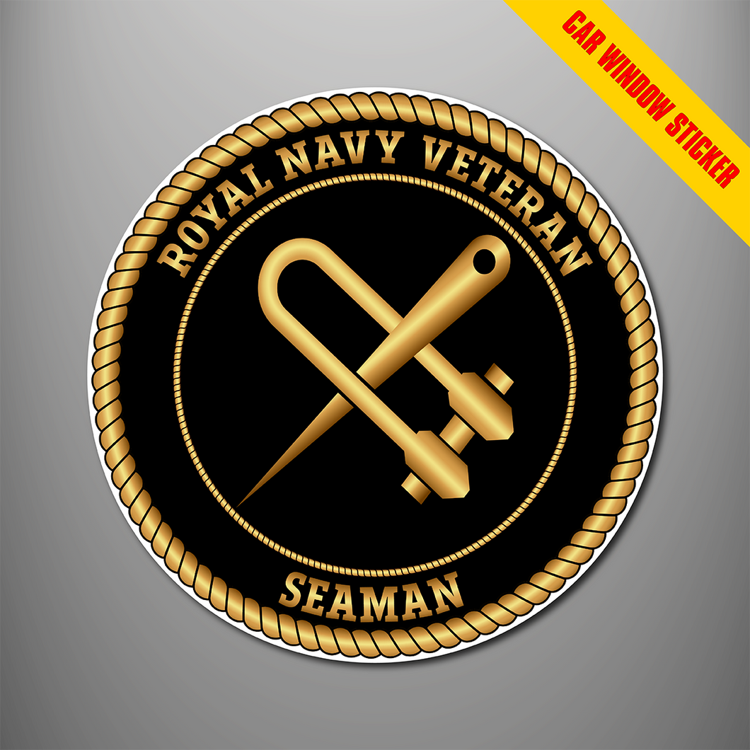 Royal Navy Veteran 'Seaman' Car Window Sticker