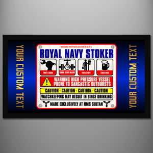 Royal Navy Stoker Personalised Bar Runner