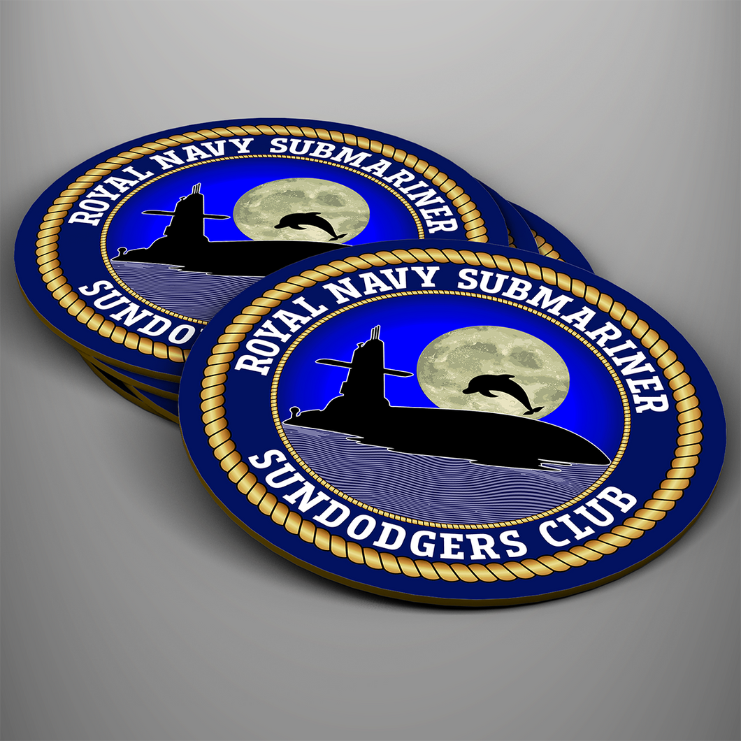 Royal Navy Submariner 'Sundodgers Club' Coaster