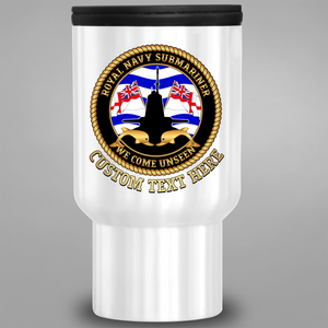 Royal Navy Submariner 'We Come Unseen' - Personalised Travel Mug