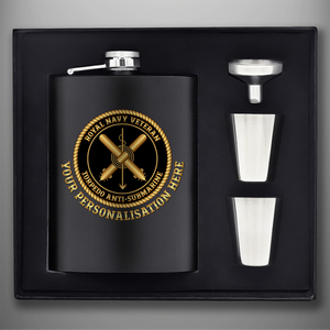 Royal Navy Veteran 'Torpedo Anti-Submarine' Hip Flask - Personalised