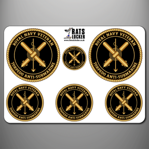 Royal Navy Veteran 'Torpedo Anti-Submarine' Self Adhesive Sticker Sheet