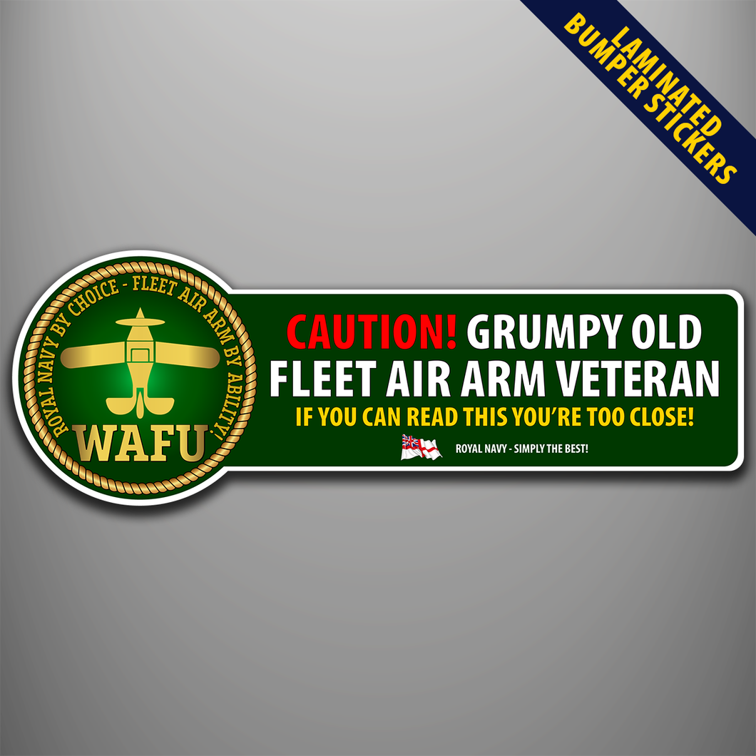 Fleet Air Arm 'WAFU' Laminated Bumper Stickers