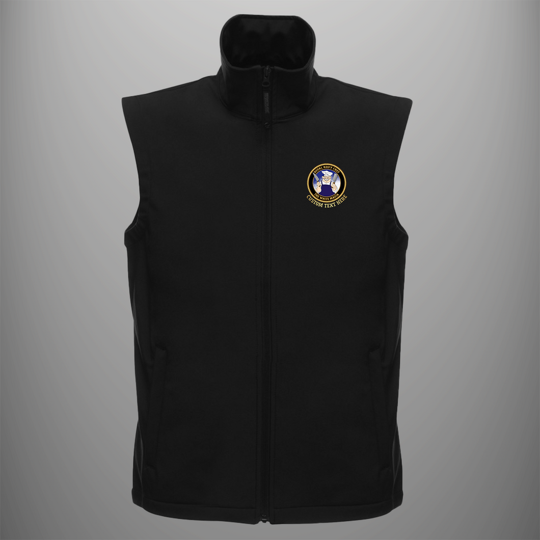 Royal Navy Chefs 'White Mafia' Personalised Soft Shell Bodywarmer