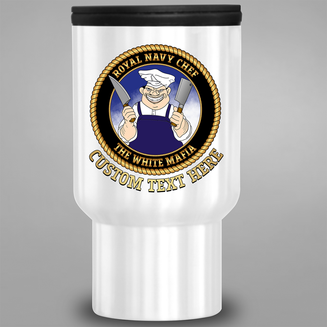 Royal Navy Chefs 'White Mafia' - Personalised Travel Mug