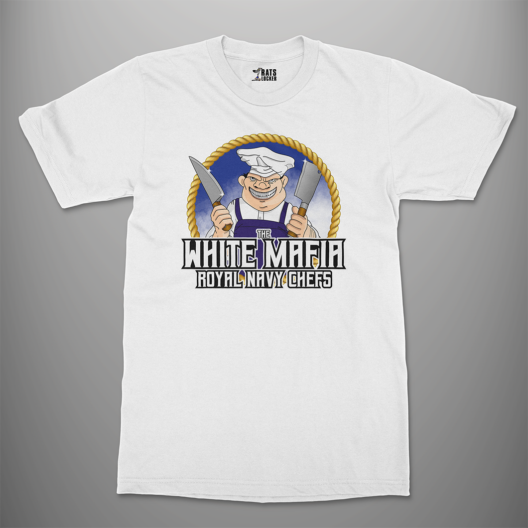 Royal Navy Chefs 'White Mafia' T-Shirt - Clearance