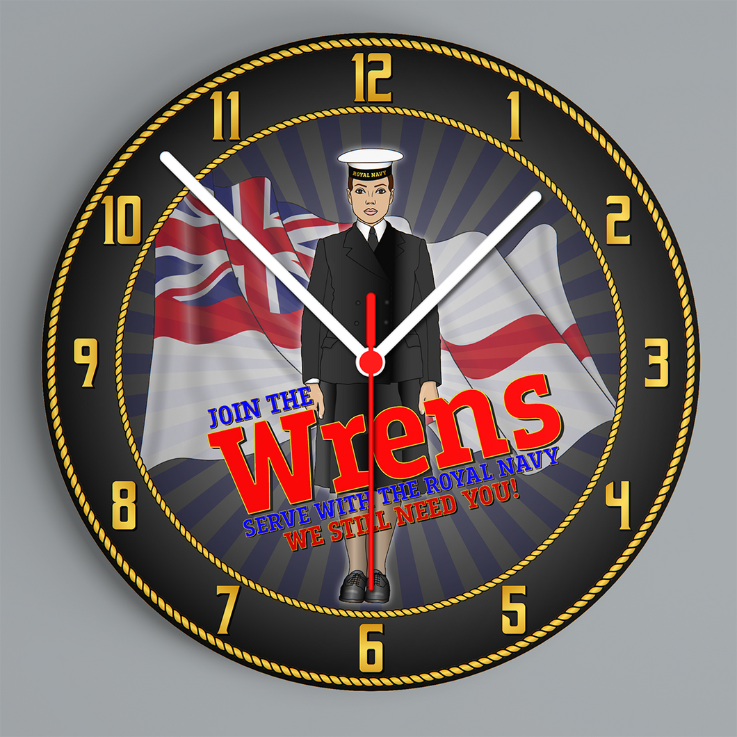 Wrens Glass Hanging Photo Clock - Personalised