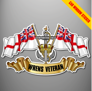 Wrens Veteran 'Ensigns' Car Window Sticker