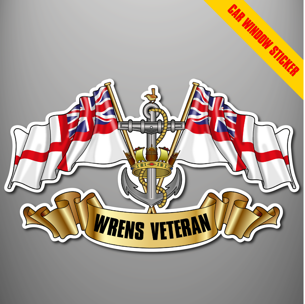 Wrens Veteran 'Ensigns' Car Window Sticker