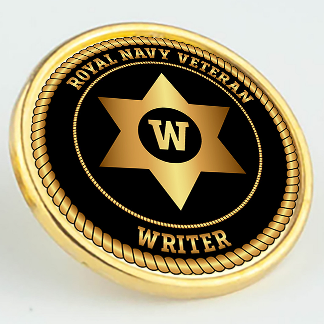 Royal Navy Veteran 'Writer' Pin/Lapel Badge