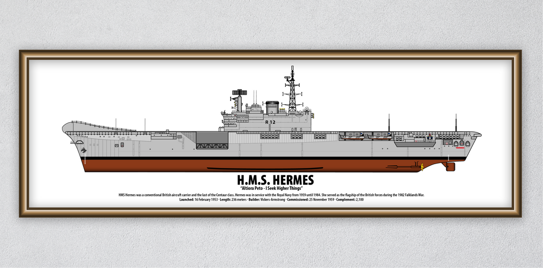 HMS Hermes 'Ski Jump' Print