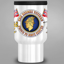 Load image into Gallery viewer, HMS Hermes Veteran - Proud to Have Served Travel Mug
