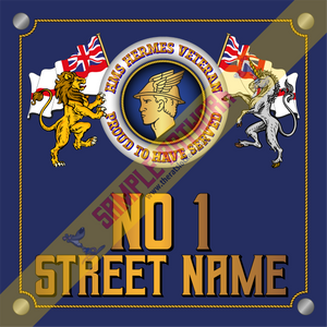 HMS HERMES VETERAN - PROUD TO HAVE SERVED - Personalised House Sign