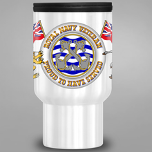 Load image into Gallery viewer, Royal Navy Veteran - Proud to Have Served Travel Mug
