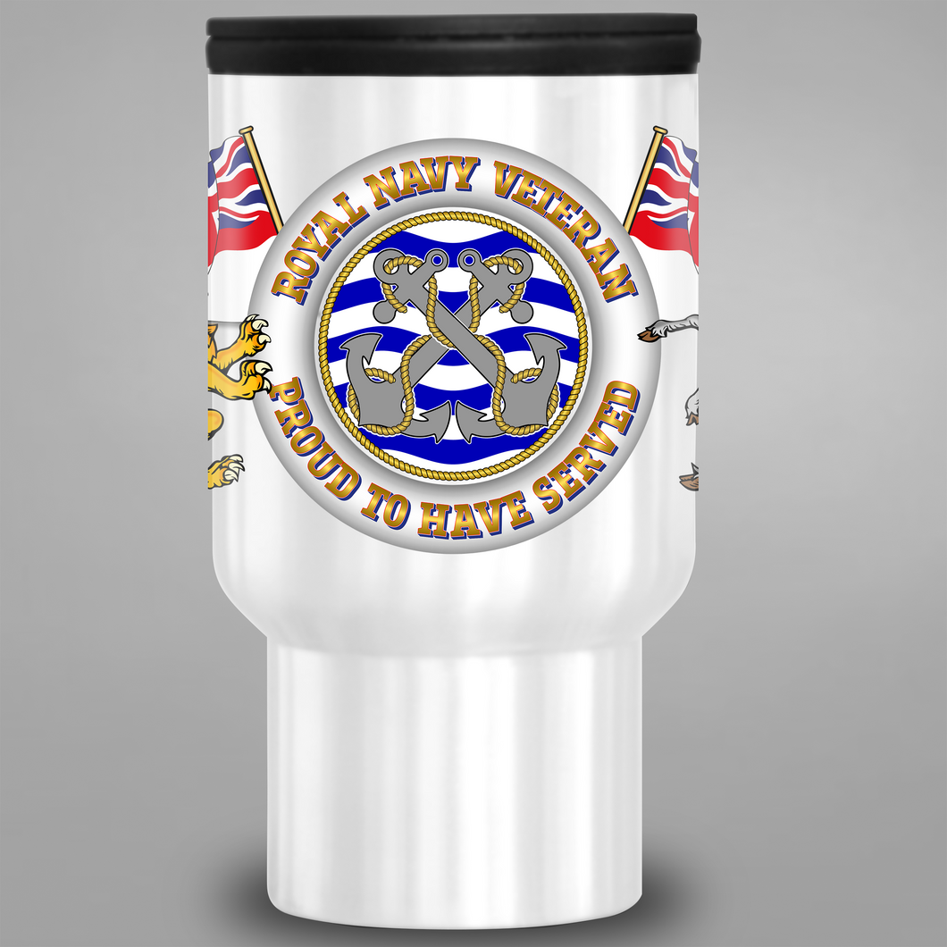 Royal Navy Veteran - Proud to Have Served Travel Mug