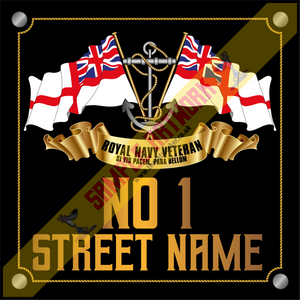 Royal Navy Veteran - Personalised House Sign