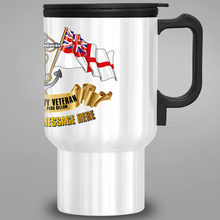 Load image into Gallery viewer, Royal Navy Veteran - Personalised Travel Mug
