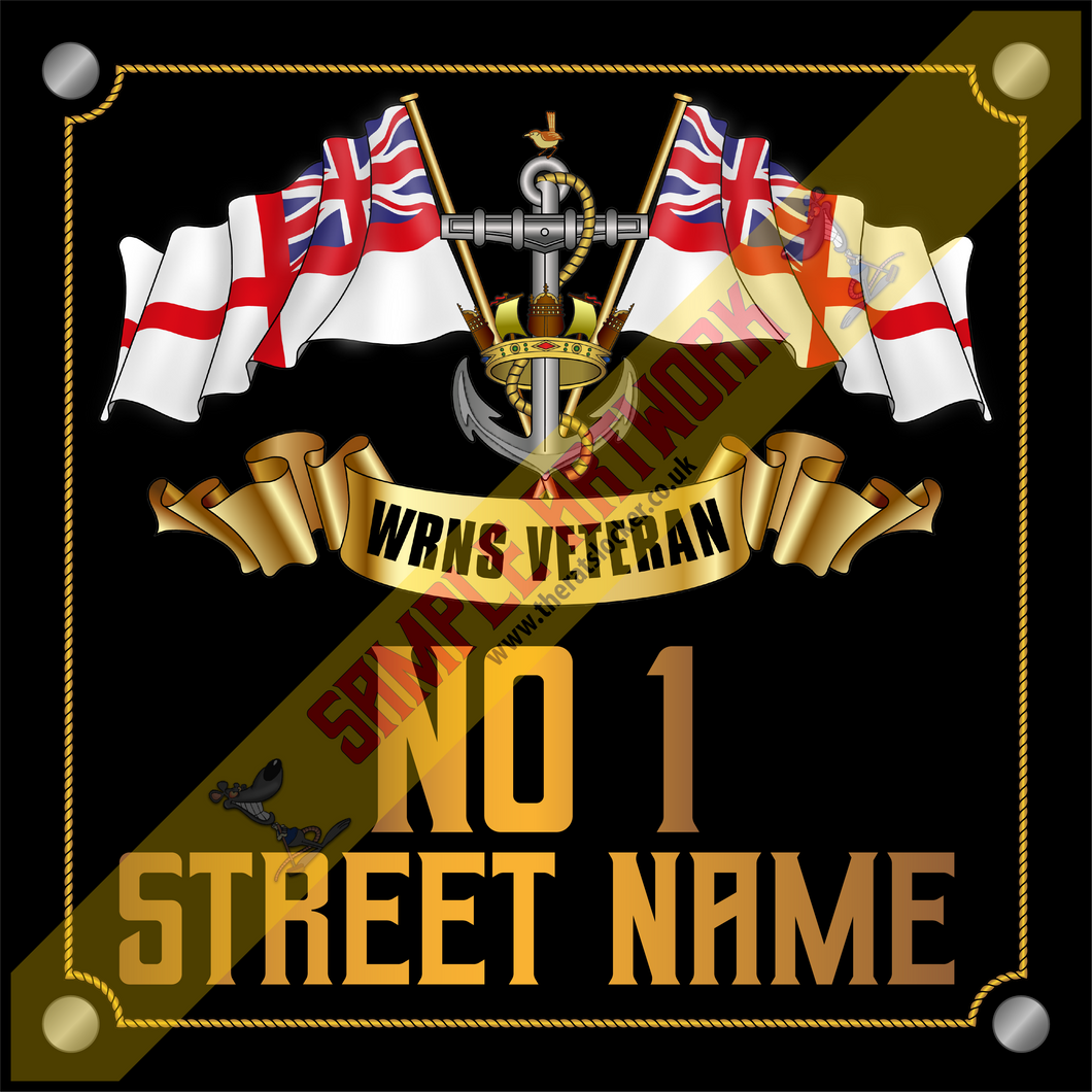 WRNS Veteran - Personalised House Sign